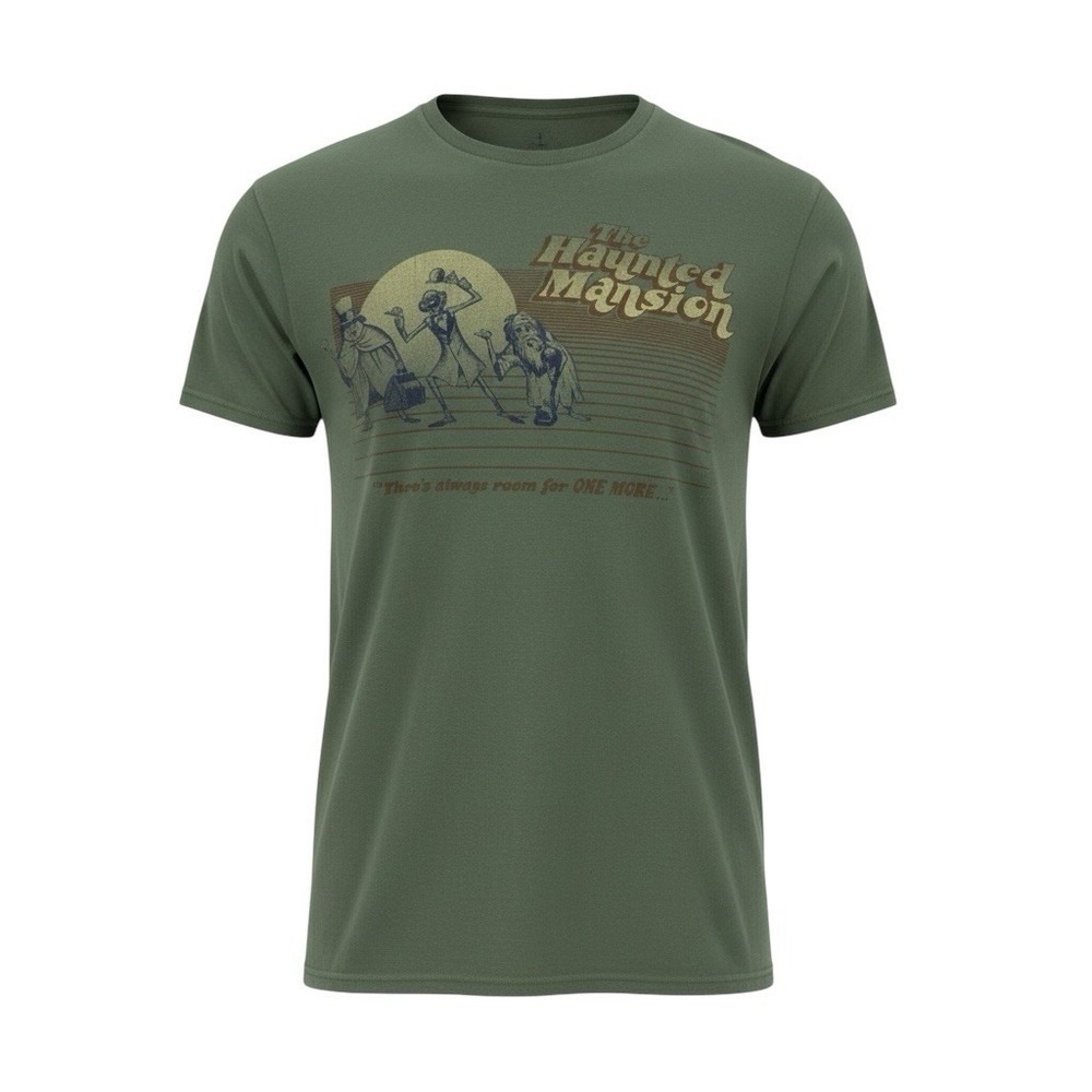 Disney The Haunted Mansion Mens Medium Green Short Sleeve T Shirt